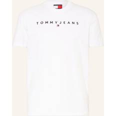 Tommy Jeans Slim Fit Linear Logo T-shirt White, White, Xl, Men