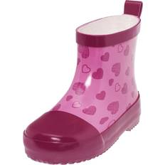 Textil Gummistövlar Playshoes Gummistiefel halbschaft herzchen Pink