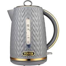 Tower Kettles Tower T10052GRY 1.7 Litre Kettle With Rapid Boil 3000W Grey Brass Accents