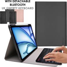 TechGear iPad Air 13" (M2) 2024 UK Qwerty Keyboard & Pu Leather Stand Case