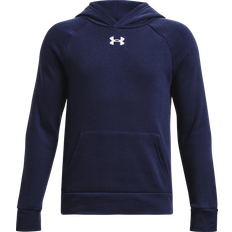 XS Hoodies Børnetøj på tilbud Under Armour Boys' Rival Fleece Hoodie Midnight Navy White YSM (127 137 cm)