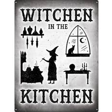 Grindstore Witchen In The Kitchen Tin Sign Wall Decor