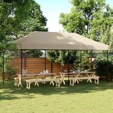 Beige Paviljonger vidaXL Pop-Up Hopfällbart Partytält 580x292x315 cm Taupe