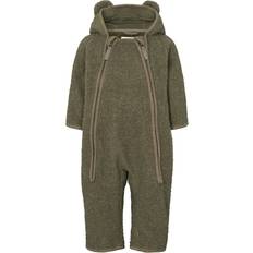 Gröna Jumpsuits Barnkläder MarMar Fleeceoverall Teddy Robert Olive Leaf MarMar 74 Fleeceoverall