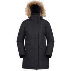 Microfiber - Women Jackets Mountain warehouse Womens/Ladies Tarka II Long Padded Jacket (Black) Black/Brown