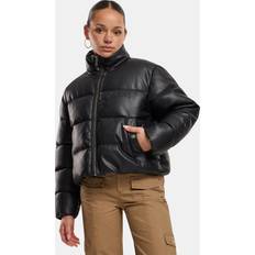 Karl Kani Abbigliamento esterno Karl Kani Serif Crop PU Puffer Jacket - Black