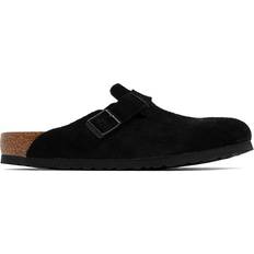 Birkenstock Low Shoes Birkenstock Black Regular Boston Soft Footbed Slip-on Loafers Black Suede IT