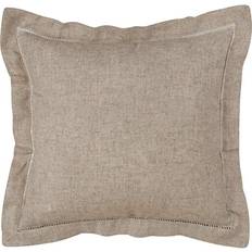 Linen Cushion Covers Hemstitched Poly & Linen Blend Throw 18.0 H x 18.0 W x 4.0 D - Multi Color Cushion Cover Natural