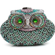 Multicoloured Clutches Aqs Crystal Owl Clutch