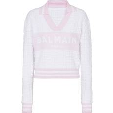 Balmain Polotrøjer Balmain Monogram Strikket Polo - Lyserød