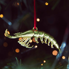 Blue Christmas Tree Ornaments Waterford Shrimp Golden - Blue Christmas Tree Ornament