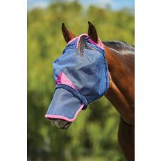 Full Pferdedecken Weatherbeeta Comfitec Deluxe Durable Mesh Mask with Nose, Dark Blue/Purple, P