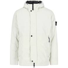 Stone Island 43626 Polyester Micro Twill Hooded Jacket - Off White