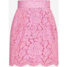 Korte rok - Roze Rokken Dolce & Gabbana Cordonetto Lace Miniskirt Pink