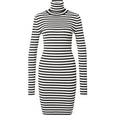 Ekologiskt material - Multifärgade Klänningar Calvin Klein Jeans Slim Ribbed Cotton Jumper Dress White