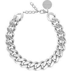 Vanessa Baroni Halsband flat chain necklace silver