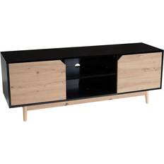 Schrank FineBuy Lowboard Schwarz Eiche-Dekor 150 x 55 x 40 cm Sideboard