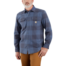 Flanell - Herren Oberteile Carhartt Heavyweight Flannel L/S Plaid Shirt Hemd Gr blau