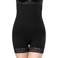 Shapewear Shorts, High Waist, Lace Black