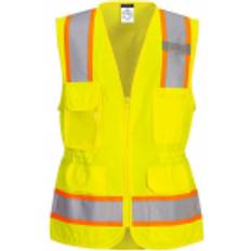 Work Vests Portwest Hi-Vis Women's Contrast Tape Vest Yellow