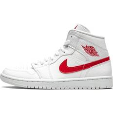 Nike Air Jordan Basketball Shoes Jordan Air 1 Mid - White/University Red