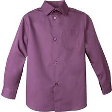 Organic/Recycled Materials Shirts Spring Notion Big Boys' Long Sleeve Dress Shirt Dusty Purple