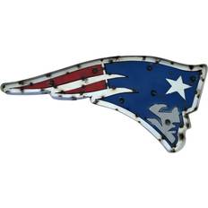 Imperial New England Patriots 29.5'' x 14.25'' Logo Lighted Recycled Metal Sign