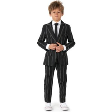 Schwarz Anzüge Glow in the Dark Oversized Pinstripe Suit - Boys