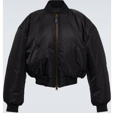 Balenciaga Men Outerwear Balenciaga Padded Nylon Bomber Jacket - Black