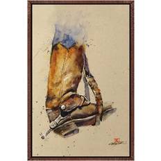 Williston Forge Road Is Calling Graphic Print on Canvas - Classic Brown Wood (66.04 cm H x 45.72 cm W x 3.81 cm D) Framed Art