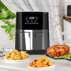 Fryers Homcom 1500W 4.5L Air Fryer 8 Presets With Digital Display