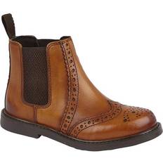 Children's Shoes Roamers Boys Leather Ankle Boots Tan Brown CHILD TODDLER