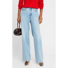 Frame Le Jane High Rise Wide Leg Jeans - Blue