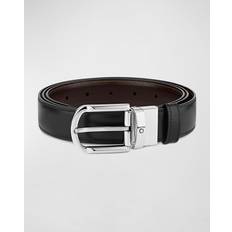 Montblanc Horseshoe Buckle Reversible Leather Belt - Black/Brown