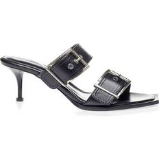 Alexander McQueen Hjemmesko & Sandaler Alexander McQueen Elegant Sorte Lædersandaler - Sort