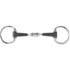 Stainless Steel Equestrian Horze 135 mm Rubber Oval Link Eggbutt Snaffle Bit