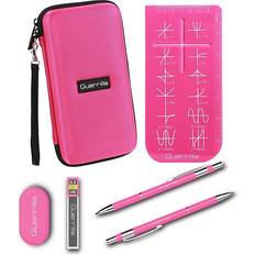 Calculators Guerrilla Hard Travel Case for ALL Graphing Calculators Guerrilla's Essential Calculator Accessory Kit, Pink