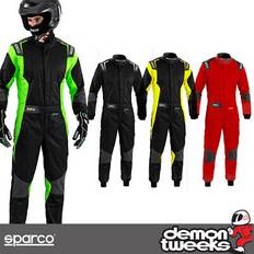 Sparco Futura Race Suit Colour: Black Fluro Yellow