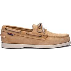 Beige Seilersko Sebago Docksides Suede Boat Shoe Beige Camel