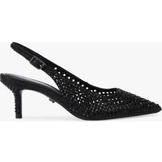 Buckle Heels & Pumps Carvela Womens' Heels Black Synthetic Fabric Laser