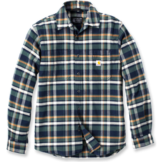 Carhartt S Overhemden Carhartt Flannel Plaid Shirt - Donkerblauw/Wit/Groen/Geel