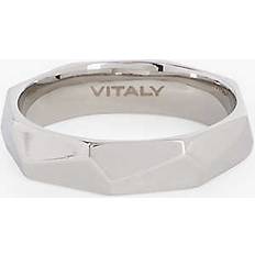 Vitaly Mens Stainless Steal Wreck Geometric Steel Ring