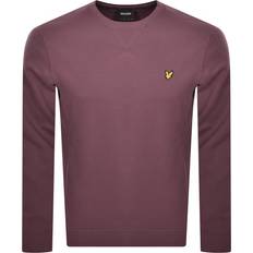 Man - Purple Jumpers Lyle & Scott CREW NECK SWEATSHIRT HIGHLAND MAUVE Pink