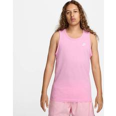 Tank Tops Men's Nike Sportswear Everyday Essential Cotton Jersey Crew Neck Tank Top Pink Rise