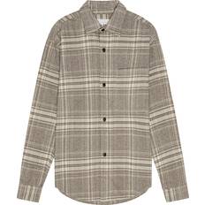 NN07 Adwin Checked Flannel Overshirt - Grey/White