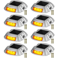 Naranja Adornos de jardín VEVOR 8-Pack Solar Driveway Lights with Switch Button