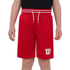 L Swim Shorts Wilson Boys' Open-Hole Mesh Shorts, Medium, Red/White