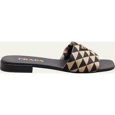 Prada Slippers & Sandals Prada Embroidered fabric slides