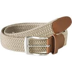 Grey Belts D555 Mens Cream Plaited Belt Big & Tall