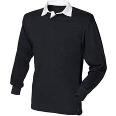 Poloshirts The Row Front Row Unisex Langarm Rugby Sport Poloshirt - Rot